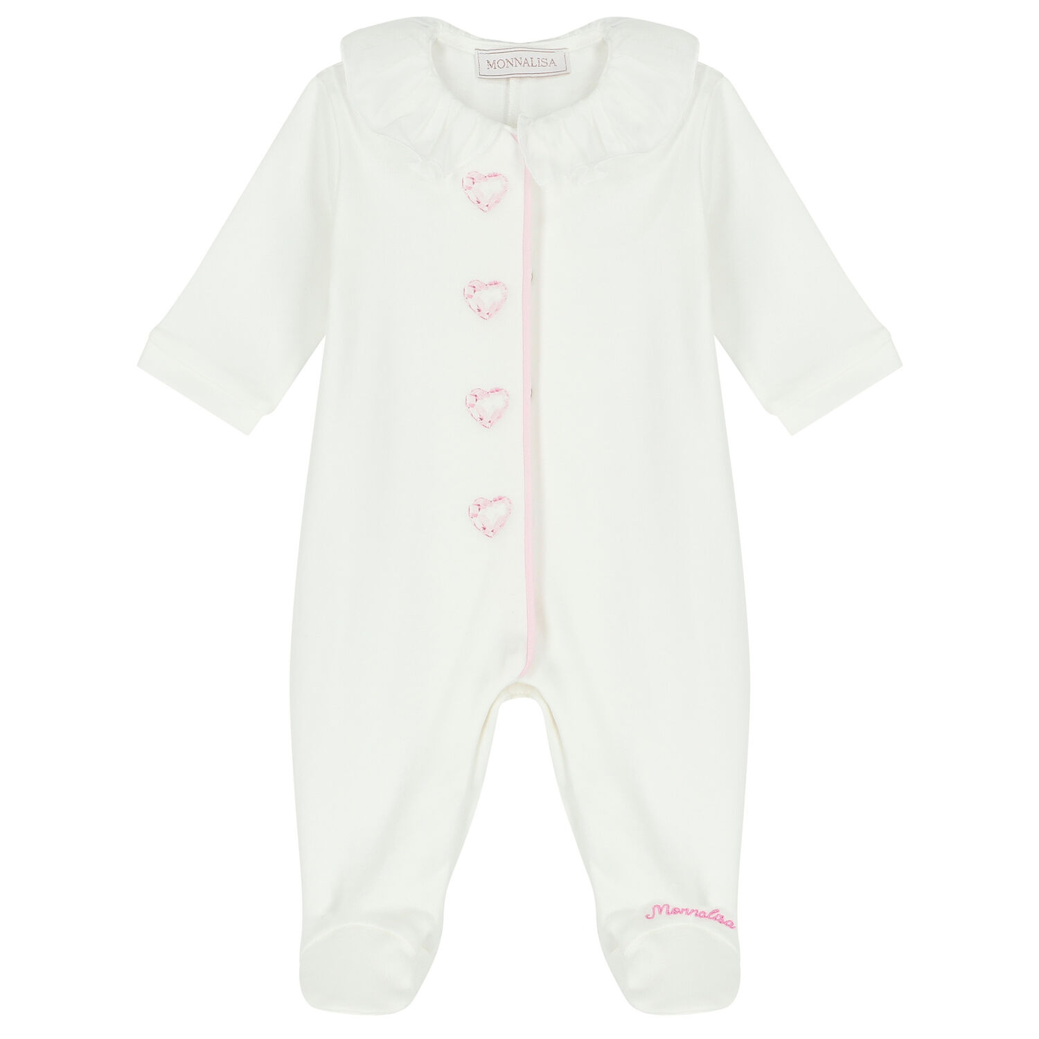 Baby Girls Ivory & Pink Babygrow Gift Set, 1, hi-res image number null
